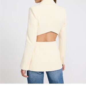 Express Cream Cut Out Back Blazer XS